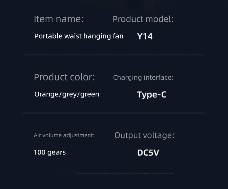 2026 13500RPM High-speed Waist Hanging Electric Fan Portable 6000mAh Power Bank Clip Waist Outdoor Construction Site Small Fan - luvmoose