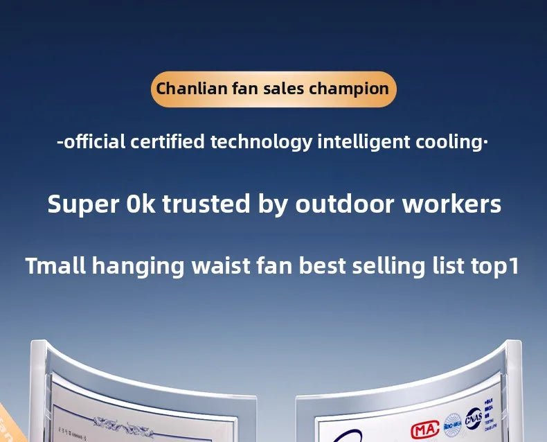 2026 13500RPM High-speed Waist Hanging Electric Fan Portable 6000mAh Power Bank Clip Waist Outdoor Construction Site Small Fan - luvmoose