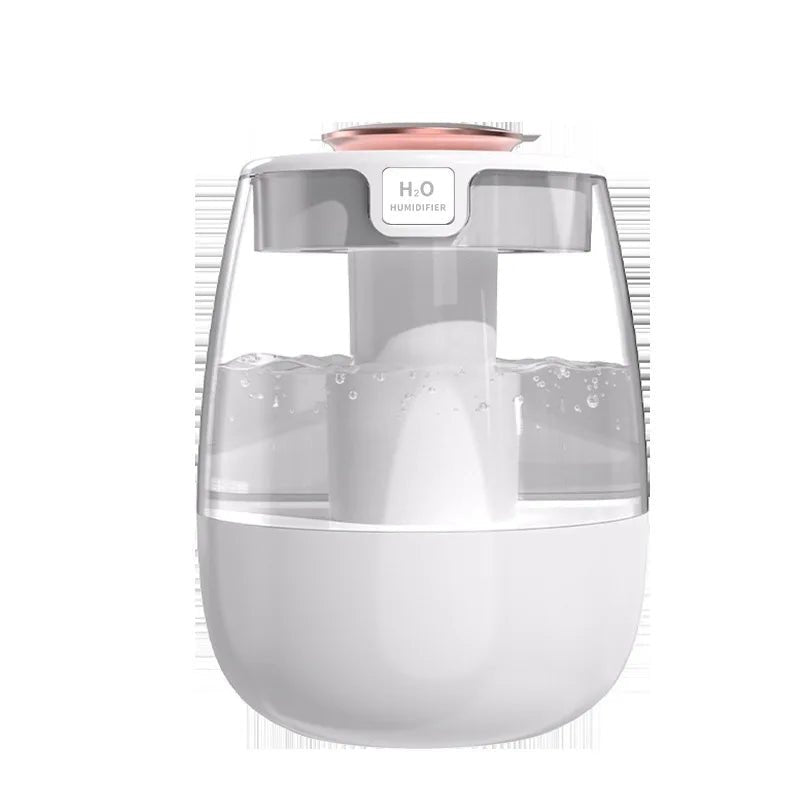 Air Humidifier Aroma Humidifier Double Spray Port Essential Oil Diffuser USB Water Humidifier with Light for Home Office - luvmoose