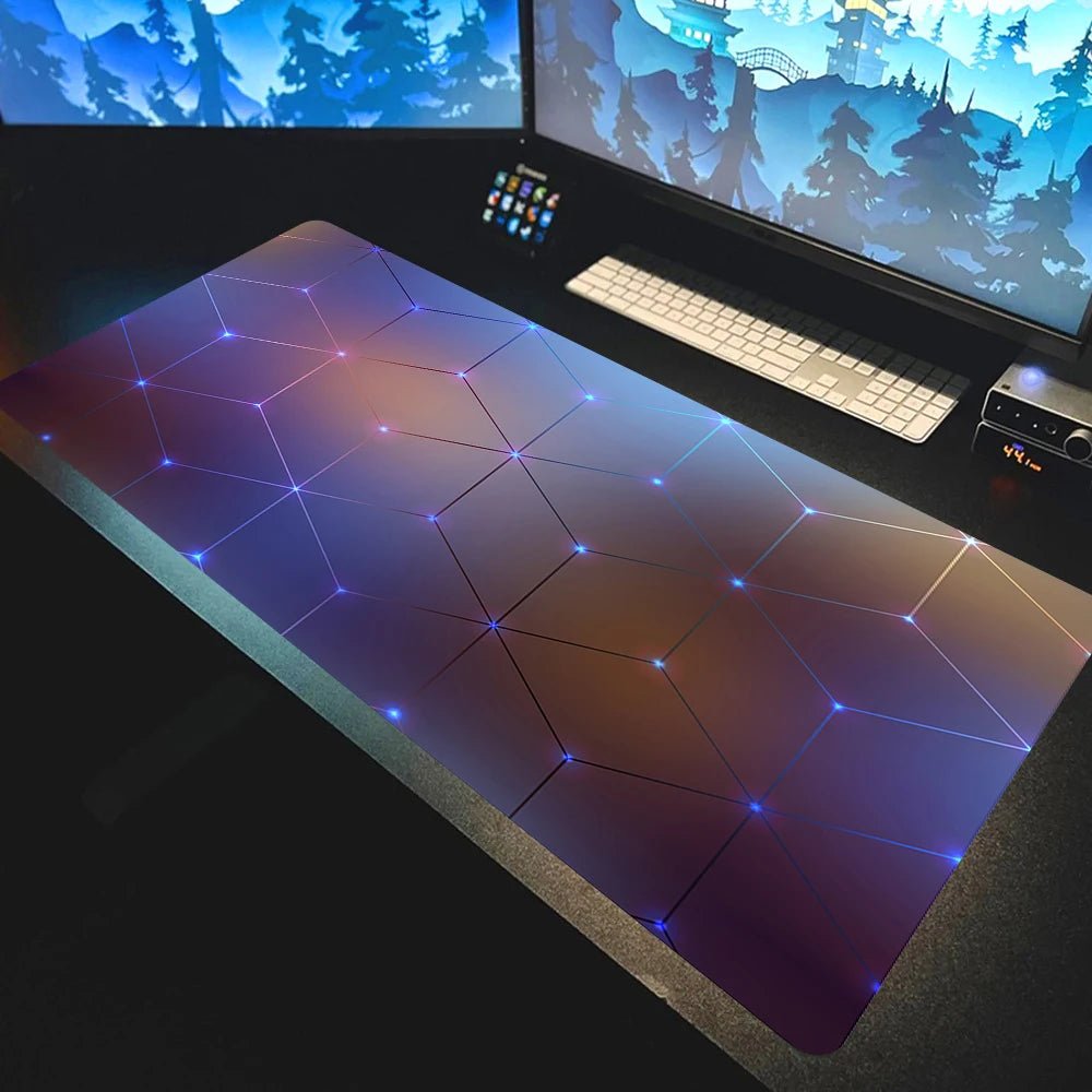 Colorful Hexagon Mouse Pad Large Computer Office Game Table Mats XXL Rubber Anti-slip Gaming Keyboard Mousepads Long Desk Pads - luvmoose