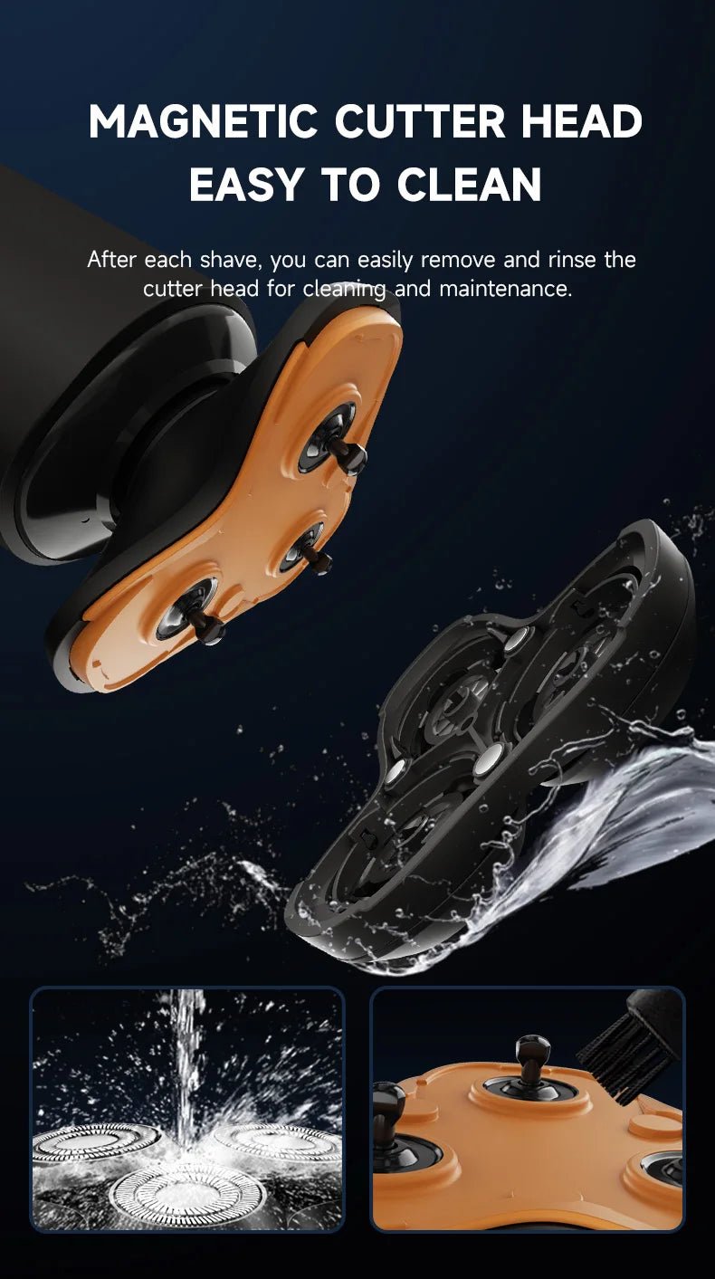 ENCHEN X8S-C Electric Shaver With 4 Replacement Heads Multi-Purpose Waterproof Type-C Rechargeable Portable Men Beard Trimmer - luvmoose