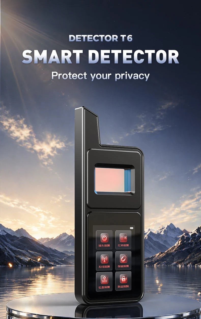 Hidden Camera Detector T6 Big Touch Screen Anti Spy Gadgets GPS Detector Bug Finder Wireless Signal Detection Infrared Scanner - luvmoose
