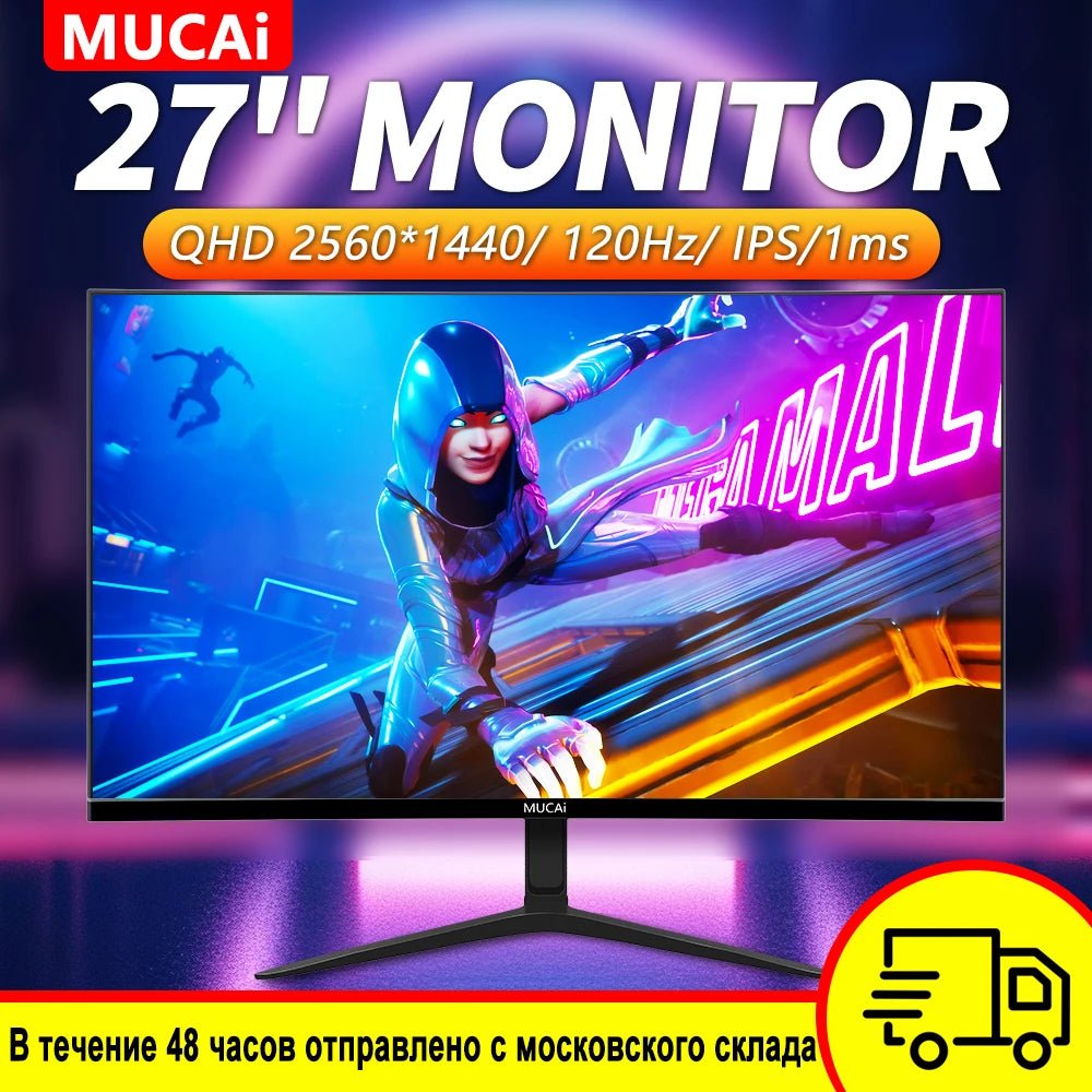 MUCAI N2768- 27 inch 2K monitor 120Hz Resolution2560*1440, DP,HDMI compatible,suitable for desktop/laptop/PS5/Xbox - luvmoose