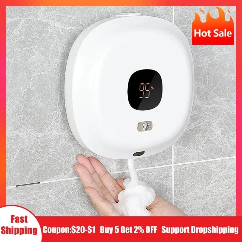 New Soap Dispenser Wall Mounted Touchless Foam Soap Dispenser Automatic Induction Hand Sanitizer Machine For Hotel Household - luvmoose
