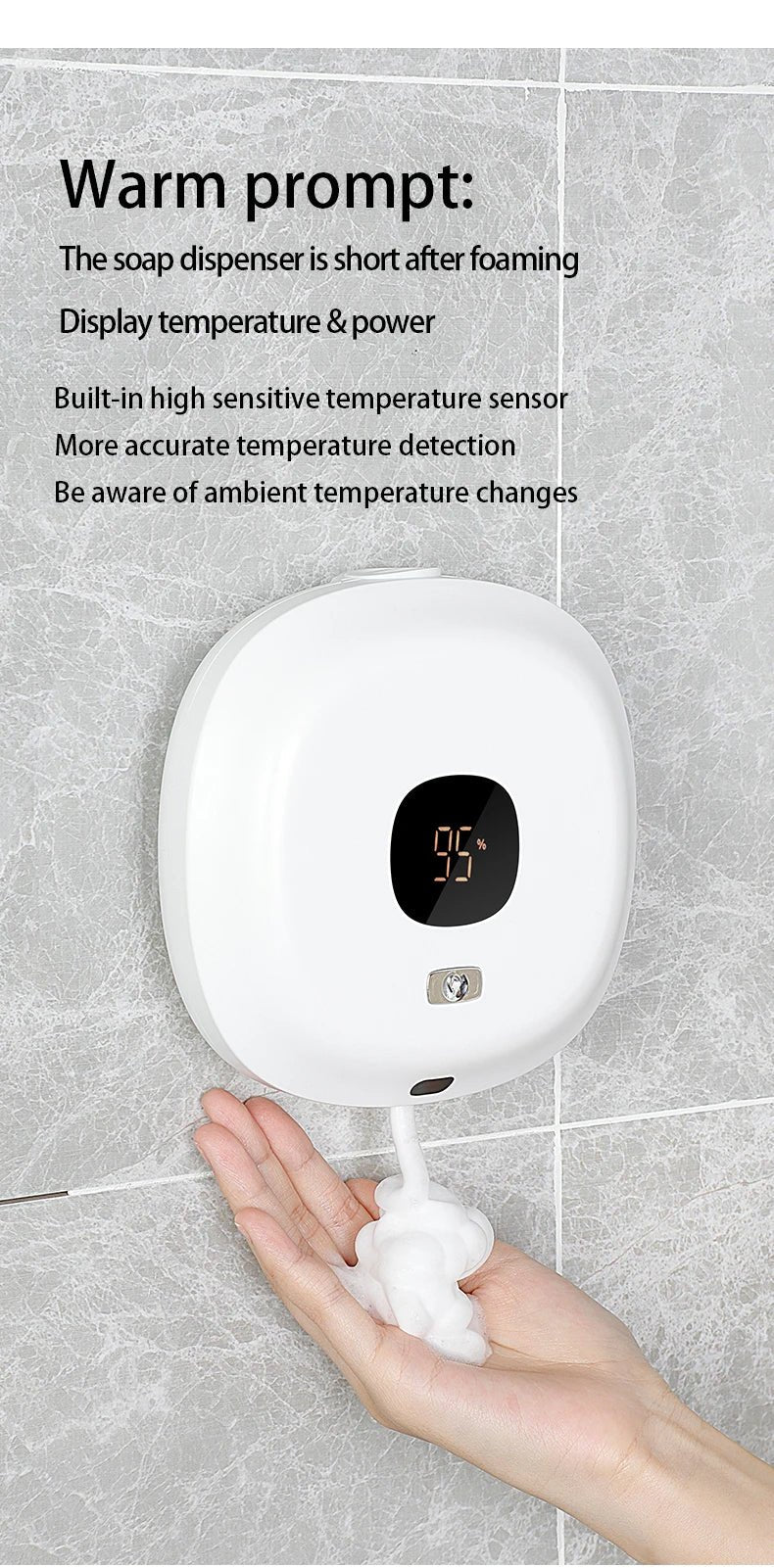New Soap Dispenser Wall Mounted Touchless Foam Soap Dispenser Automatic Induction Hand Sanitizer Machine For Hotel Household - luvmoose