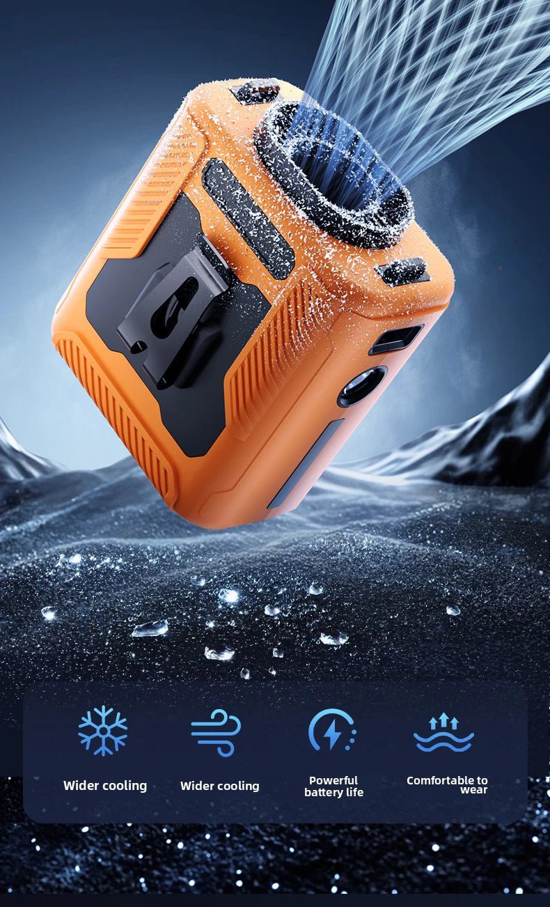 2026 13500RPM High-speed Waist Hanging Electric Fan Portable 6000mAh Power Bank Clip Waist Outdoor Construction Site Small Fan - luvmoose