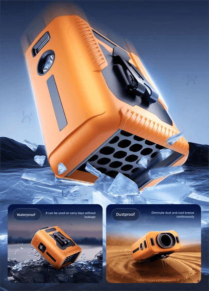 2026 13500RPM High-speed Waist Hanging Electric Fan Portable 6000mAh Power Bank Clip Waist Outdoor Construction Site Small Fan - luvmoose