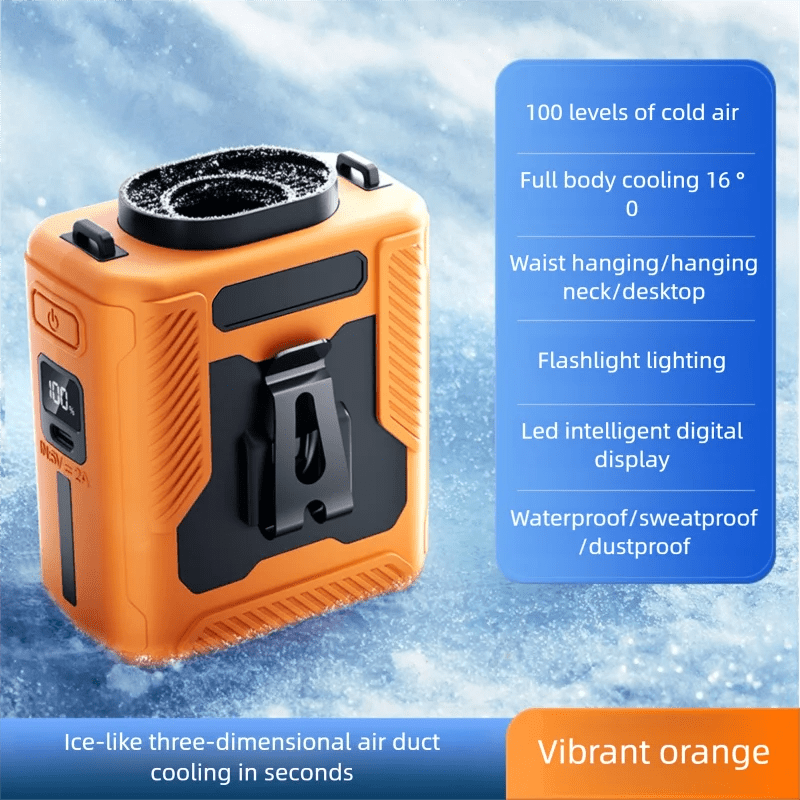 2026 13500RPM High-speed Waist Hanging Electric Fan Portable 6000mAh Power Bank Clip Waist Outdoor Construction Site Small Fan - luvmoose