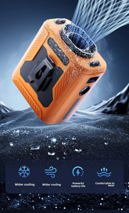 2026 13500RPM High-speed Waist Hanging Electric Fan Portable 6000mAh Power Bank Clip Waist Outdoor Construction Site Small Fan - luvmoose