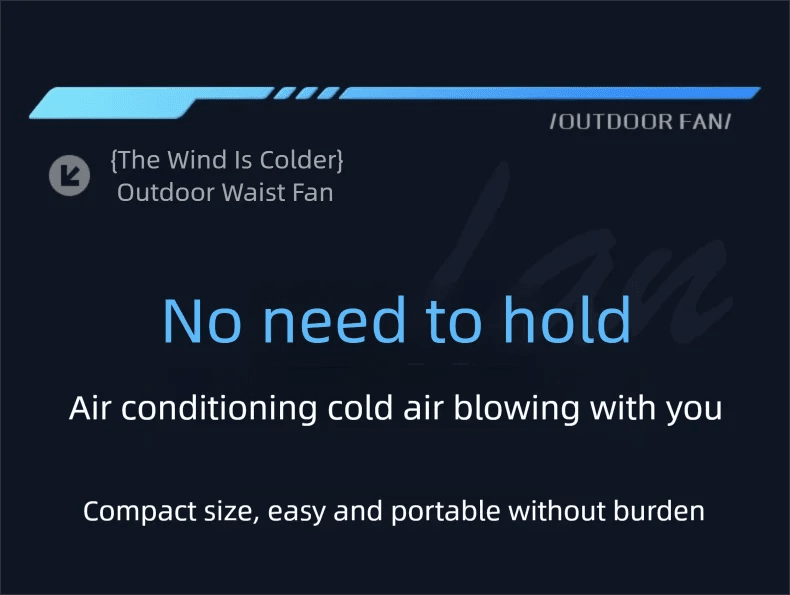 2026 13500RPM High-speed Waist Hanging Electric Fan Portable 6000mAh Power Bank Clip Waist Outdoor Construction Site Small Fan - luvmoose