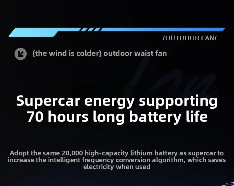 2026 13500RPM High-speed Waist Hanging Electric Fan Portable 6000mAh Power Bank Clip Waist Outdoor Construction Site Small Fan - luvmoose