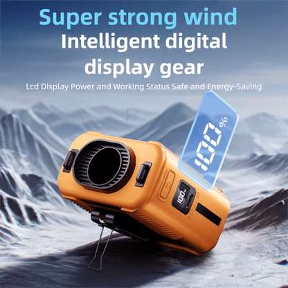 2026 13500RPM High-speed Waist Hanging Electric Fan Portable 6000mAh Power Bank Clip Waist Outdoor Construction Site Small Fan - luvmoose