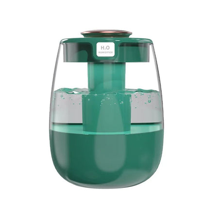 Air Humidifier Aroma Humidifier Double Spray Port Essential Oil Diffuser USB Water Humidifier with Light for Home Office - luvmoose