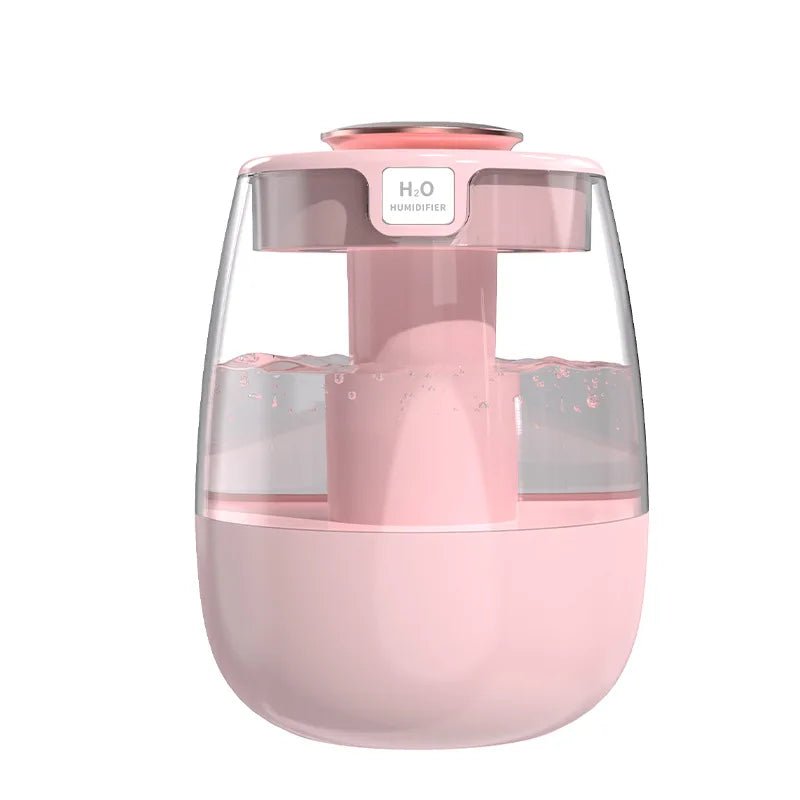 Air Humidifier Aroma Humidifier Double Spray Port Essential Oil Diffuser USB Water Humidifier with Light for Home Office - luvmoose