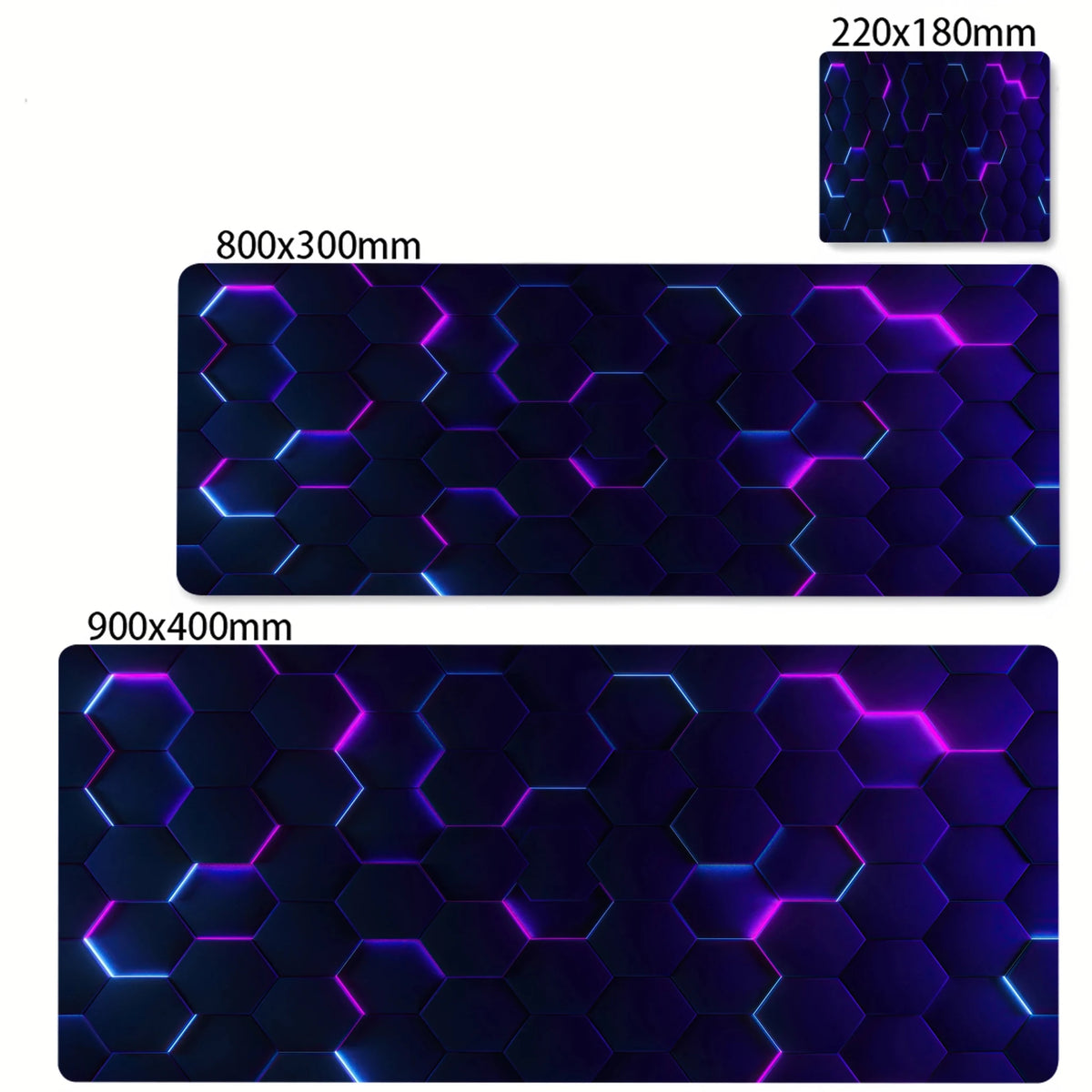 Colorful Hexagon Mouse Pad Large Computer Office Game Table Mats XXL Rubber Anti-slip Gaming Keyboard Mousepads Long Desk Pads - luvmoose
