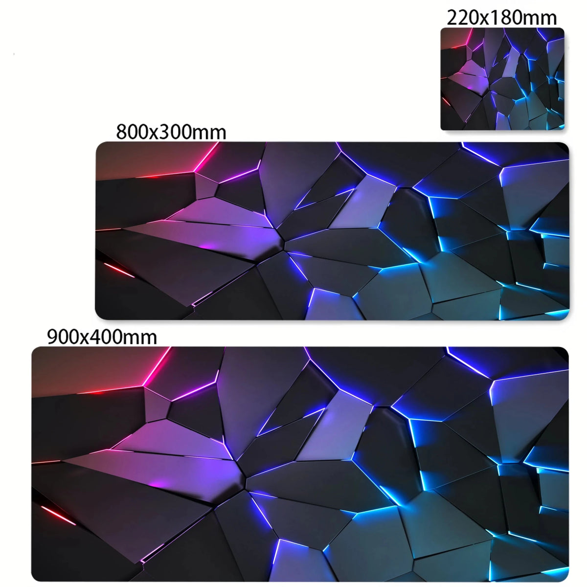 Colorful Hexagon Mouse Pad Large Computer Office Game Table Mats XXL Rubber Anti-slip Gaming Keyboard Mousepads Long Desk Pads - luvmoose