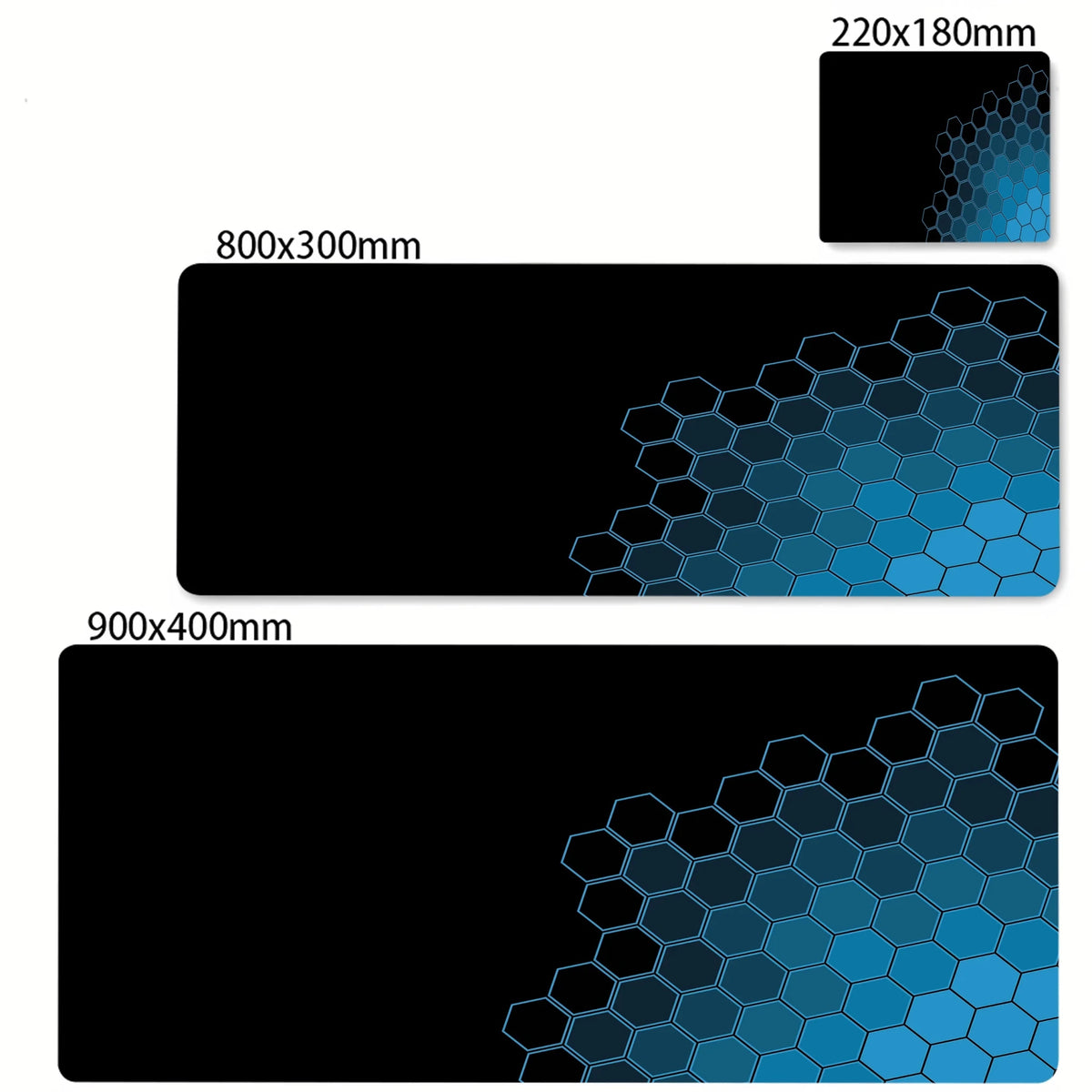 Colorful Hexagon Mouse Pad Large Computer Office Game Table Mats XXL Rubber Anti-slip Gaming Keyboard Mousepads Long Desk Pads - luvmoose