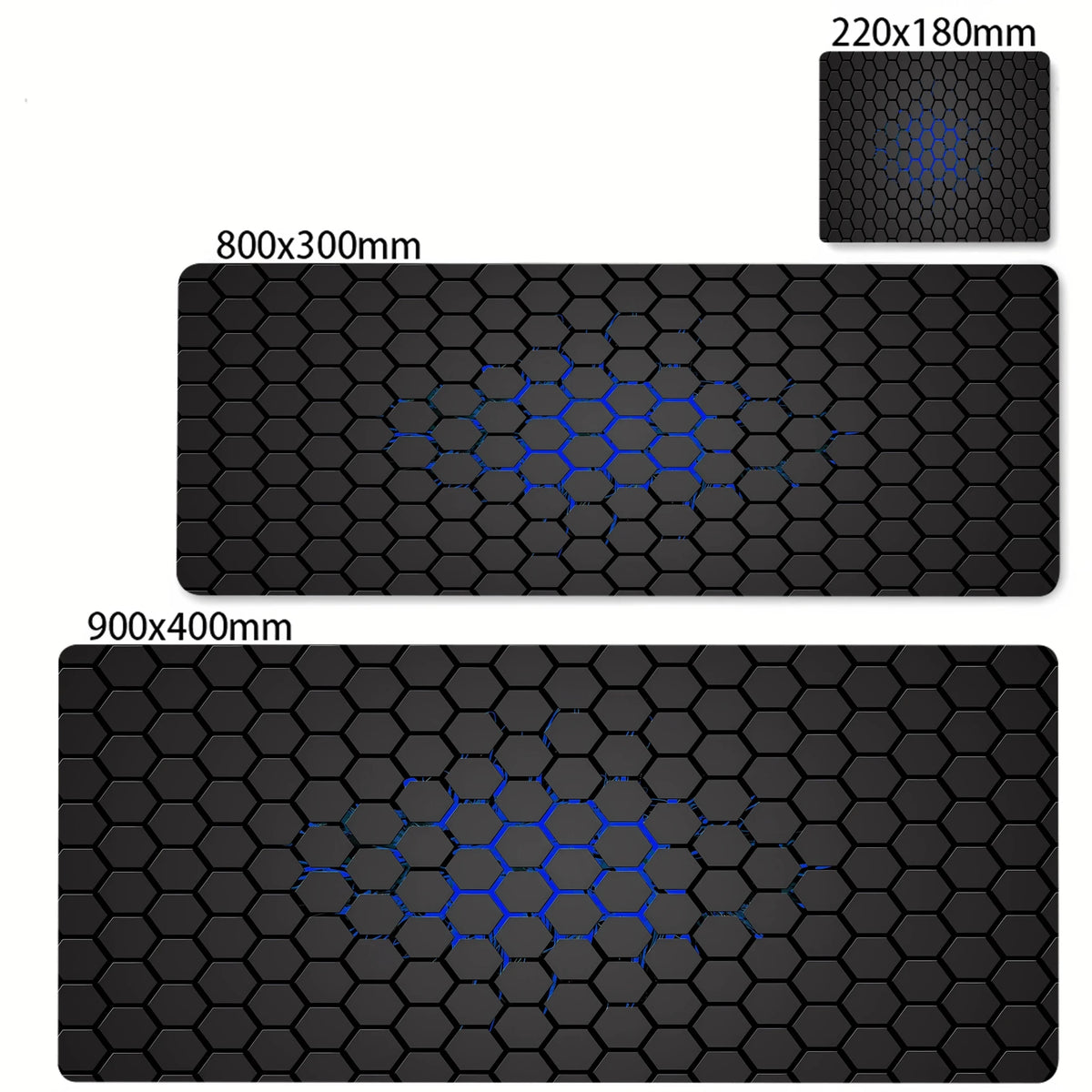 Colorful Hexagon Mouse Pad Large Computer Office Game Table Mats XXL Rubber Anti-slip Gaming Keyboard Mousepads Long Desk Pads - luvmoose