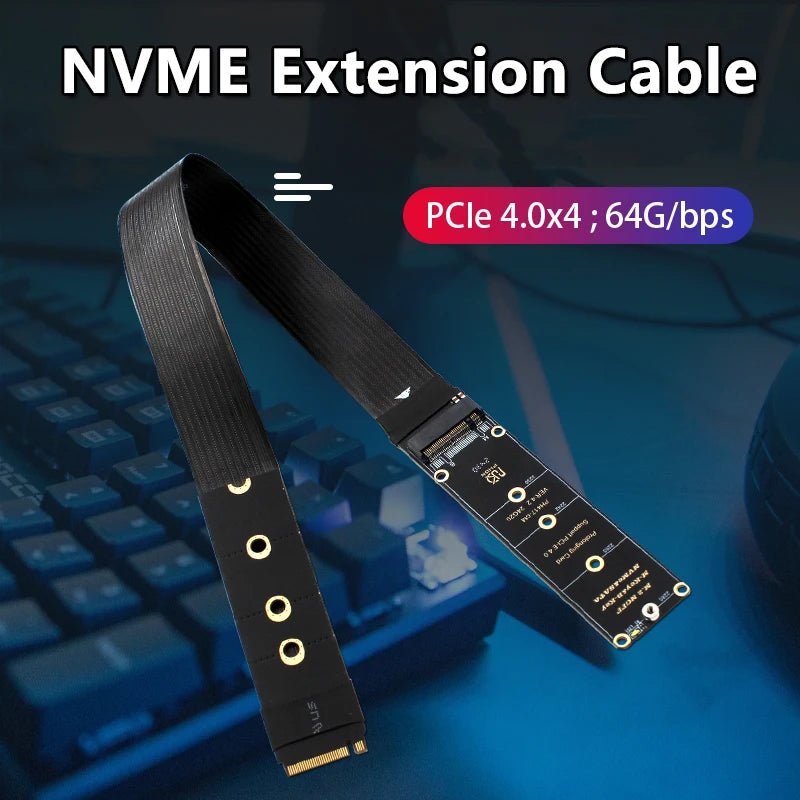 Dual Protocol M.2 to PCIe 4.0 Extension Cable for 2230 2242 2260 2280 M.2 PCI-e / NGFF SATA SSD High Speed Gen 4.0 Riser Adapter - luvmoose