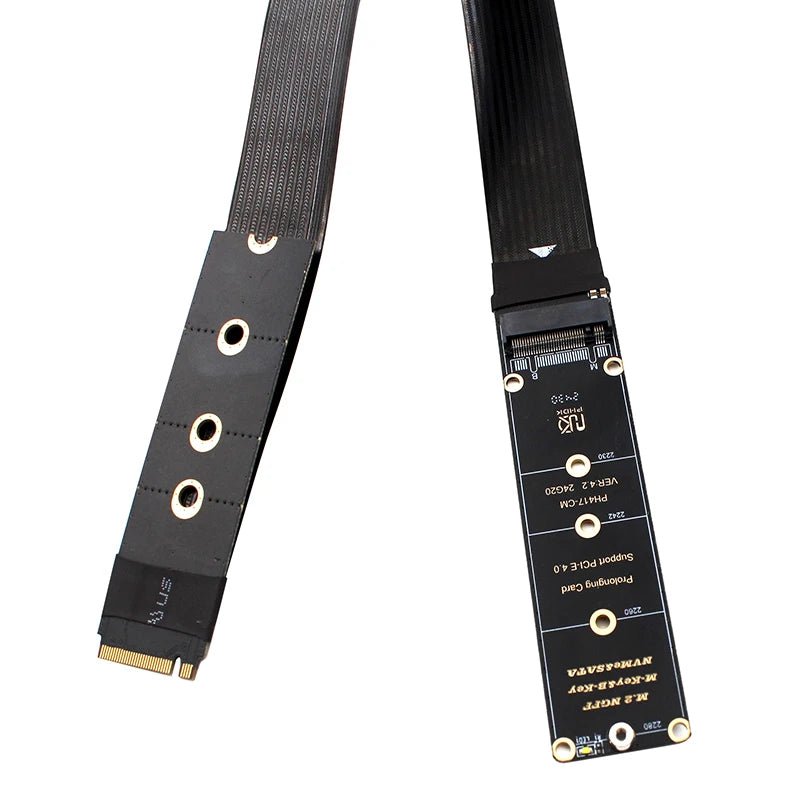Dual Protocol M.2 to PCIe 4.0 Extension Cable for 2230 2242 2260 2280 M.2 PCI-e / NGFF SATA SSD High Speed Gen 4.0 Riser Adapter - luvmoose