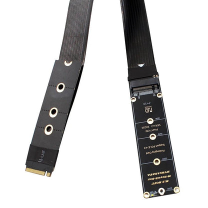 Dual Protocol M.2 to PCIe 4.0 Extension Cable for 2230 2242 2260 2280 M.2 PCI-e / NGFF SATA SSD High Speed Gen 4.0 Riser Adapter - luvmoose