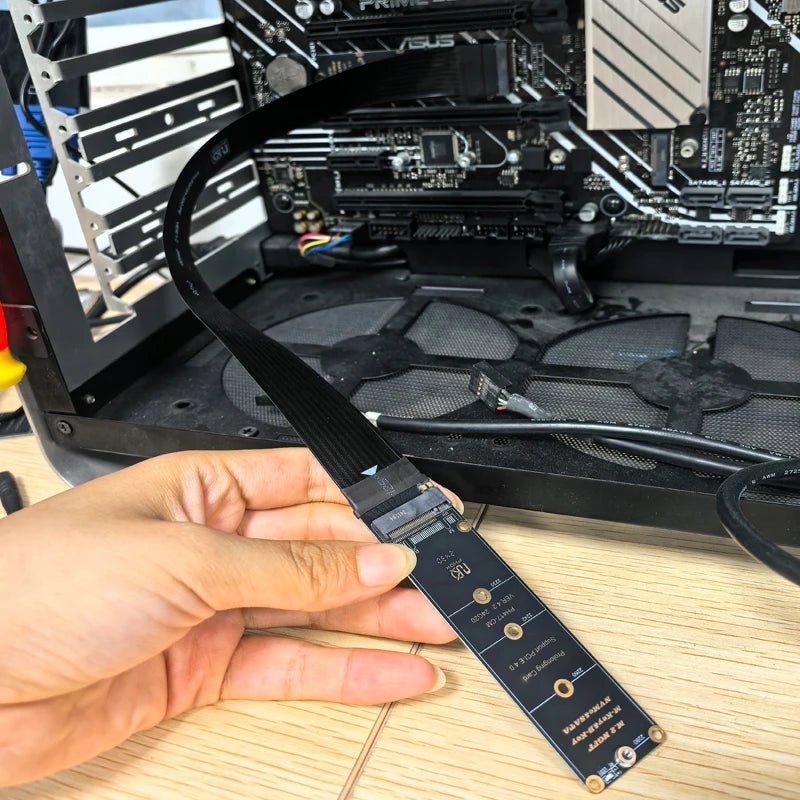 Dual Protocol M.2 to PCIe 4.0 Extension Cable for 2230 2242 2260 2280 M.2 PCI-e / NGFF SATA SSD High Speed Gen 4.0 Riser Adapter - luvmoose