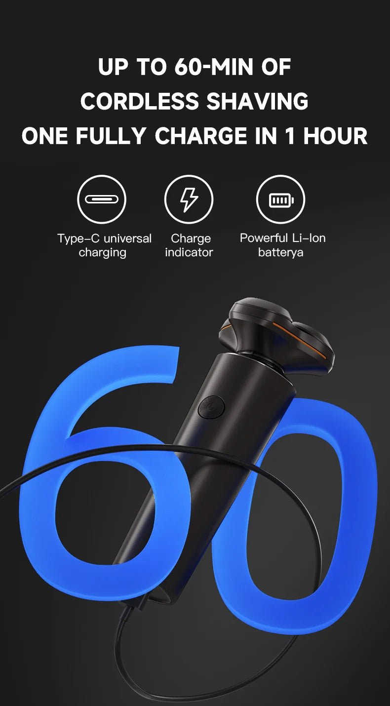 ENCHEN X8S-C Electric Shaver With 4 Replacement Heads Multi-Purpose Waterproof Type-C Rechargeable Portable Men Beard Trimmer - luvmoose
