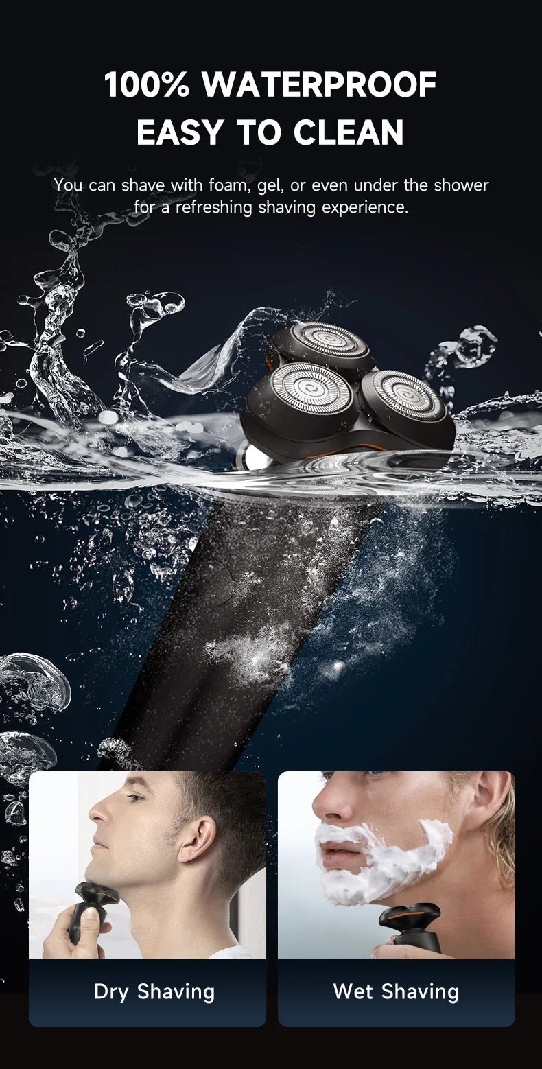 ENCHEN X8S-C Electric Shaver With 4 Replacement Heads Multi-Purpose Waterproof Type-C Rechargeable Portable Men Beard Trimmer - luvmoose