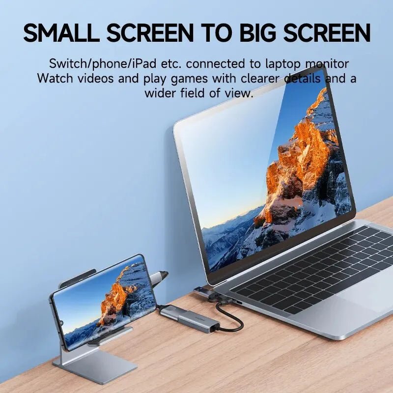 Hagibis USB 3.0 Video Capture Card HDMI-compatible to USB/Type-c Game Grabber Record Ms2130 for Switch Xbox PS4/5 Live Broadcast - luvmoose