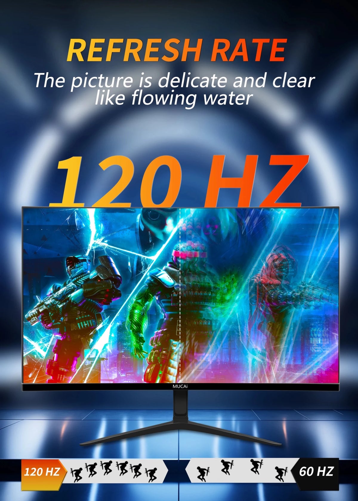 MUCAI N2768- 27 inch 2K monitor 120Hz Resolution2560*1440, DP,HDMI compatible,suitable for desktop/laptop/PS5/Xbox - luvmoose
