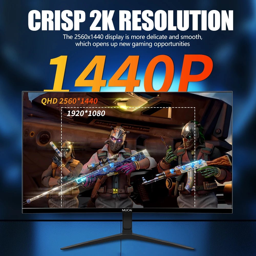 MUCAI N2768- 27 inch 2K monitor 120Hz Resolution2560*1440, DP,HDMI compatible,suitable for desktop/laptop/PS5/Xbox - luvmoose