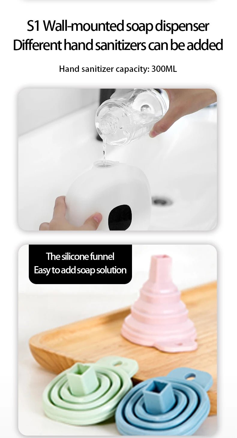 New Soap Dispenser Wall Mounted Touchless Foam Soap Dispenser Automatic Induction Hand Sanitizer Machine For Hotel Household - luvmoose