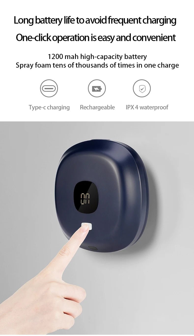 New Soap Dispenser Wall Mounted Touchless Foam Soap Dispenser Automatic Induction Hand Sanitizer Machine For Hotel Household - luvmoose