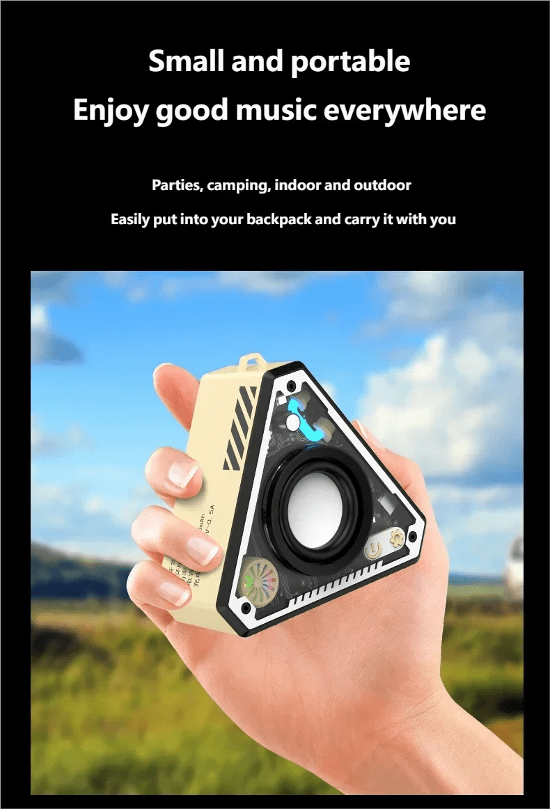 Portable TWS Bluetooth Speaker Audio Subwoofer Mini Wireless Portable Speaker HiFi Music Surrounding Sound Outdoor Loudspeaker - luvmoose