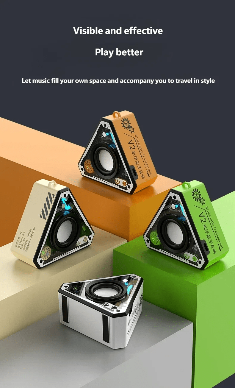Portable TWS Bluetooth Speaker Audio Subwoofer Mini Wireless Portable Speaker HiFi Music Surrounding Sound Outdoor Loudspeaker - luvmoose