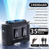 Socoolfan 14500mAh Outdoor Fan Portable Waist Hanging Neck Strong Dual Air Vents Fans for Travel Sports Courier Outdoor Working - luvmoose