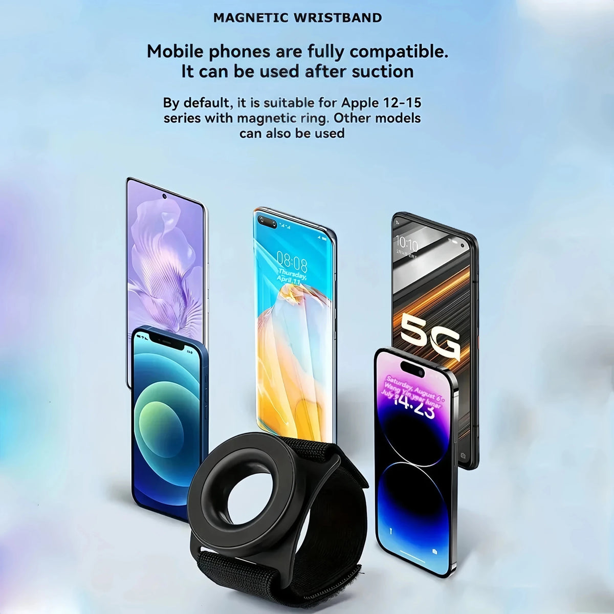 The New Magnetic Wrist Suspension universal Phone Stand Is Specifically Designed for Running and Outdoor Live Streaming Wristban - luvmoose