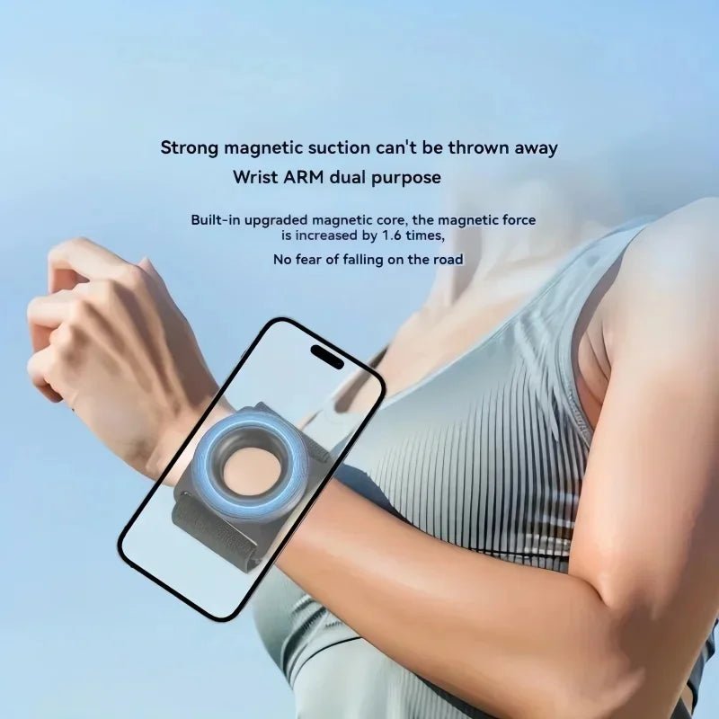 The New Magnetic Wrist Suspension universal Phone Stand Is Specifically Designed for Running and Outdoor Live Streaming Wristban - luvmoose