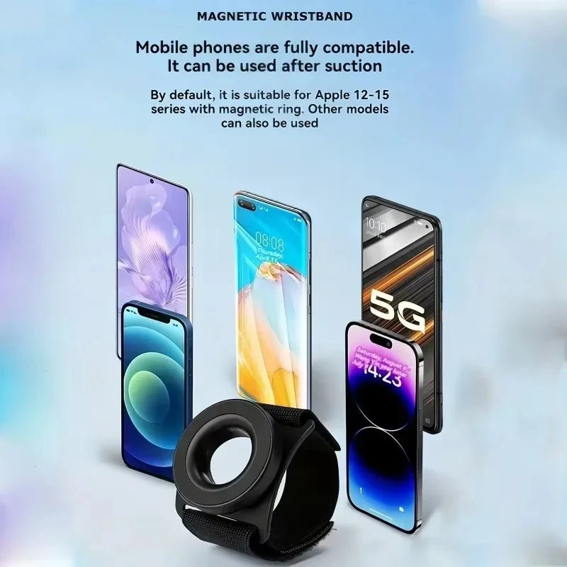 The New Magnetic Wrist Suspension universal Phone Stand Is Specifically Designed for Running and Outdoor Live Streaming Wristban - luvmoose