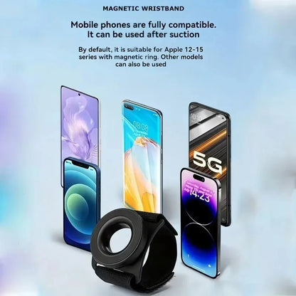 The New Magnetic Wrist Suspension universal Phone Stand Is Specifically Designed for Running and Outdoor Live Streaming Wristban - luvmoose